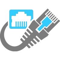 Icone de la technologie LAN (Local Area Network)