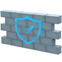 Mur représentant un firewall de sécurité vpn